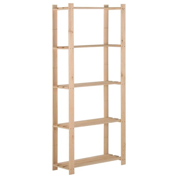 vidaXL Étagère de stockage 5 niveaux 80x28 5x170 cm Bois de pin massif