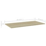 vidaXL Panneaux bibliothèque 4 Pièces Chêne sonoma 80x20x1 5 cm Aggloméré