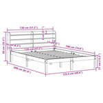 vidaXL Cadre de lit sans matelas 120x190 cm bois de pin massif
