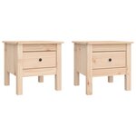vidaXL Tables d'appoint 2 Pièces 40x40x39 cm Bois massif de pin
