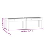 vidaXL Banc de jardin à 2 places blanc 159 5x44x45 cm bois massif pin