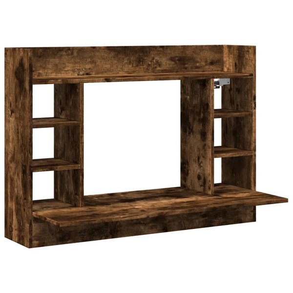 vidaXL Bureau mural chêne fumé 105x48x75 cm bois d'ingénierie