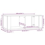 vidaXL Table basse Chêne marron 100x50x36 cm Bois d'ingénierie