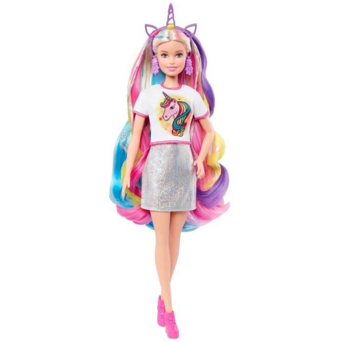 Barbie cheveux fantastiques 16 5 cm - 2 looks licorne et sirene - La Poste