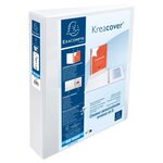 Classeur Pp Personnalisable Kreacover - 2 Anneaux En D 40mm - A4 Maxi - Blanc - X 10 - Exacompta