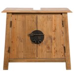 vidaXL Meuble-lavabo de salle de bains pin massif 70x32x63 cm
