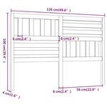 vidaXL Tête de lit Blanc 126x4x100 cm Bois massif de pin