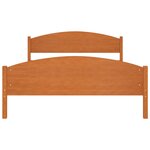 vidaXL Cadre de lit Marron miel Bois de pin massif 140x200 cm