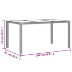 vidaXL Ensemble à manger de jardin et coussins 5Pièces marron rotin verre
