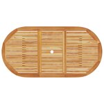 Set de jardin 7 pièces en bois d'acacia