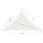 vidaXL Voile d'ombrage 160 g/m² Blanc 2 5x2 5x3 5 m PEHD