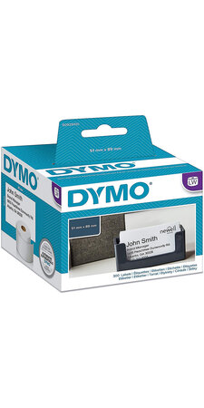DYMO LabelWriter Boite de 1 rouleau de 300 étiquettes  Carte de rendez-vous/badges nominatifs (non adhésifs)  51mm x 89mm