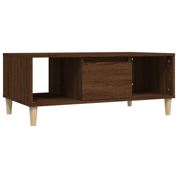 vidaXL Table basse Chêne marron 90x50x36 5 cm Bois d'ingénierie