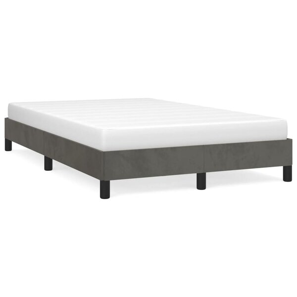 vidaXL Cadre de lit Gris foncé 120x200 cm Velours