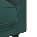 vidaXL Fauteuil avec coussin vert foncé velours