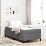 Cadre de lit vidaXL Gris clair 90x190 cm Tissu corduroy