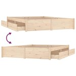 vidaXL Cadre de lit avec tiroirs 180x200 cm Super King