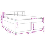 vidaXL Sommier à lattes de lit avec matelas Gris clair 180x200cm Tissu