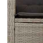 vidaXL Ensemble à manger de jardin et coussins 9 Pièces gris clair rotin