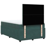 vidaXL Sommier à lattes de lit avec matelas vert foncé 120x190 cm