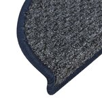 vidaXL Tapis de marches d'escalier 15 Pièces Bleu foncé 56x17x3 cm