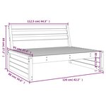 vidaXL Canapé central de jardin 120x80 cm bois massif douglas