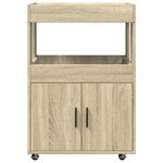 vidaXL Chariot de bar chêne sonoma 60x39 5x89 cm bois d'ingénierie