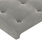 vidaXL Têtes de lit 2 Pièces Gris clair 90x5x78/88 cm Velours