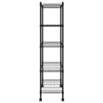 vidaXL Étagère de rangement 5 niveaux roues 75x35x155 cm Noir 250 kg