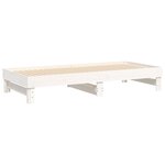 vidaXL Lit coulissant Blanc 2x(90x200) cm Bois de pin massif