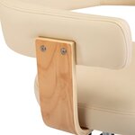 vidaXL Chaises pivotantes à manger lot de 4 crème similicuir
