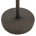 vidaXL Ensemble de bar de jardin 3Pièces coussins Résine tressée Marron