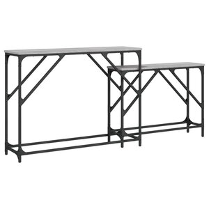 vidaXL Tables console gigognes 2 Pièces sonoma gris bois d'ingénierie