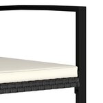 vidaXL Ensemble à manger de jardin 7 Pièces Résine tressée Noir