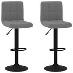 vidaXL Tabourets de bar lot de 2 gris foncé velours