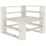 vidaXL Salon de jardin palette 4 Pièces Bois Blanc