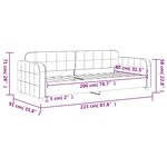 vidaXL Lit de repos bleu 80x200 cm velours