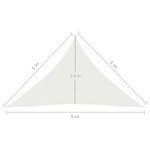 vidaXL Voile d'ombrage 160 g/m² Blanc 5x5x6 m PEHD