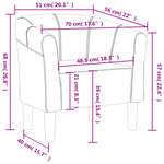 vidaXL Chaise cabriolet gris foncé velours