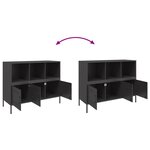 vidaXL Buffet noir 100 5x39x79 cm acier laminé à froid