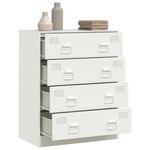 vidaXL Buffet blanc 67x39x83 cm acier