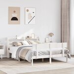 vidaXL Cadre de lit sans matelas blanc 120x190 cm bois de pin massif