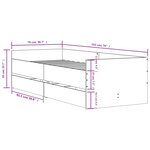 vidaXL Cadre de lit avec tiroirs blanc 75x190 cm