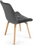 Lot de 2 chaises de salon salle à manger pied en bois et velours gris foncé 01_0000734