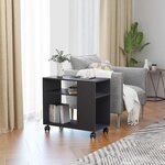 vidaXL Table d'appoint Gris 70x35x55 cm Bois d'ingénierie