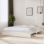 vidaXL Cadre de lit Blanc Bois massif 200x200 cm