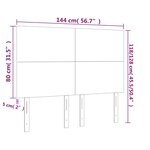vidaXL Têtes de lit 4 Pièces Gris clair 72x5x78/88 cm Tissu