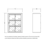Bloc collectif leabox.com  2x3  grade 3  simple face  Intérieur  fixation murale  Beige RAL 1001 finition brillante