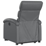 vidaXL Fauteuil inclinable Gris Similicuir