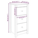 vidaXL Buffets 2 Pièces blanc 40x35x80 cm bois massif de pin